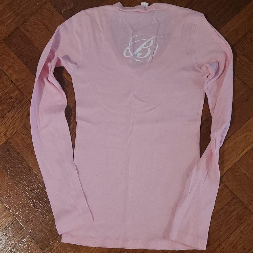 Shad3s of love express your passion long sleeve pink tee shirt sz small w booty - Picture 4 of 5